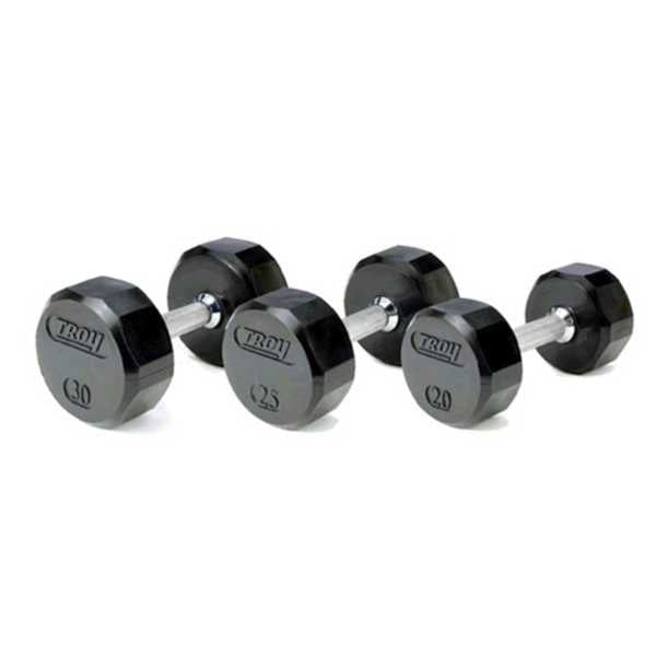 Troy Barbell 12-Sided Rubber Dumbbells
