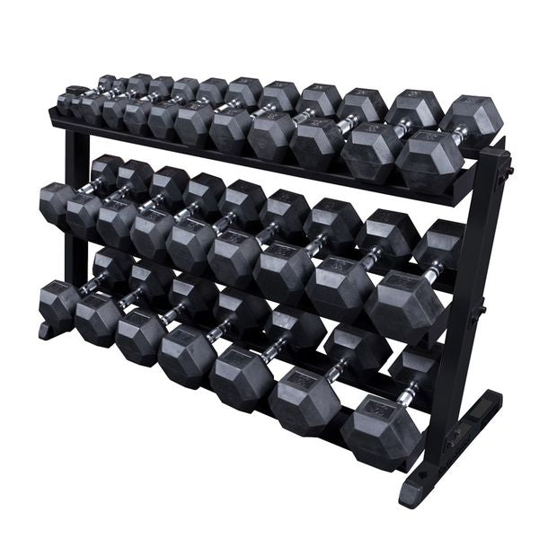 Body Solid GDR60 Dumbbell Rack with expandable shelving