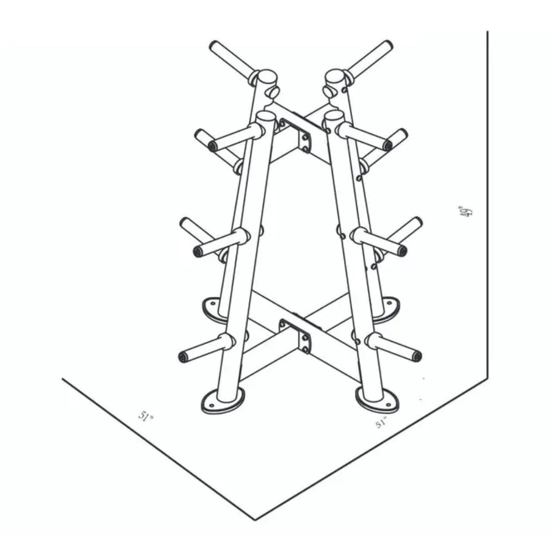 BodyKore Weight Plate Tree CF2134 Dimensions