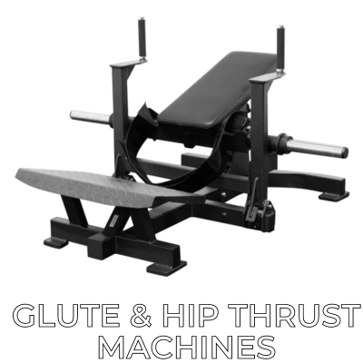 Hip Thrust Machine FAQ image with machine on a white background and text