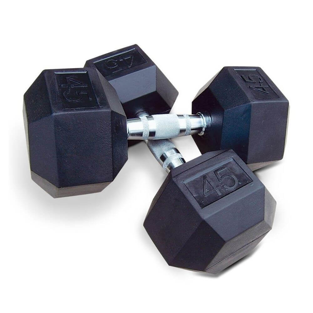 Intek Hex Rubber Dumbbells