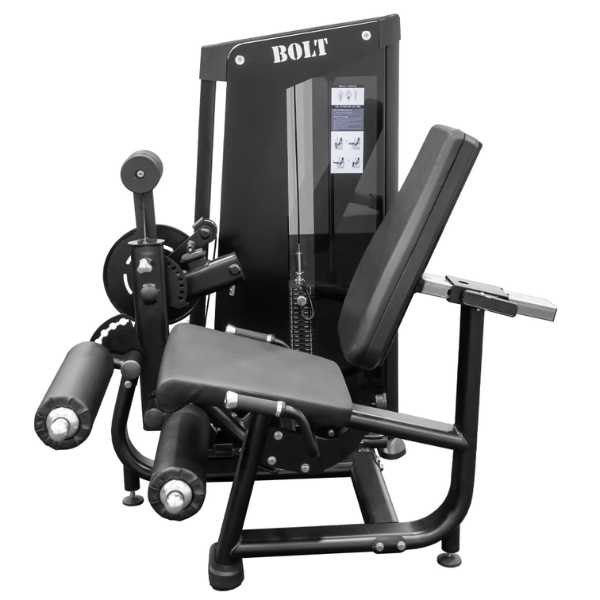Side View of Bolt Fitness Leg Extension Leg Curl Combo - Shock Series
