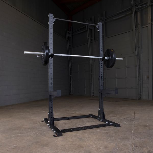 Body Solid SPR500 Half Squat Rack With  Barbell And Weights