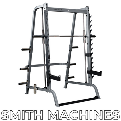 Smith machine on a white background with some text