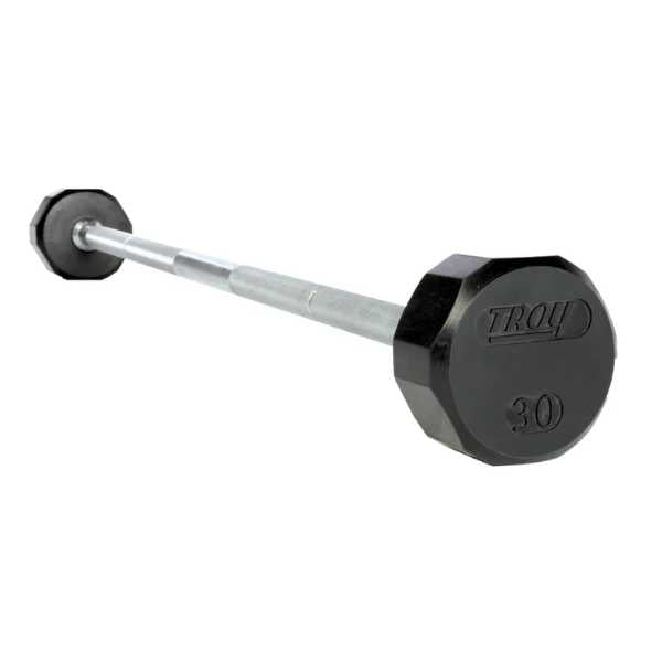 Troy Barbell 12-Sided Rubber Barbell Straight Bar