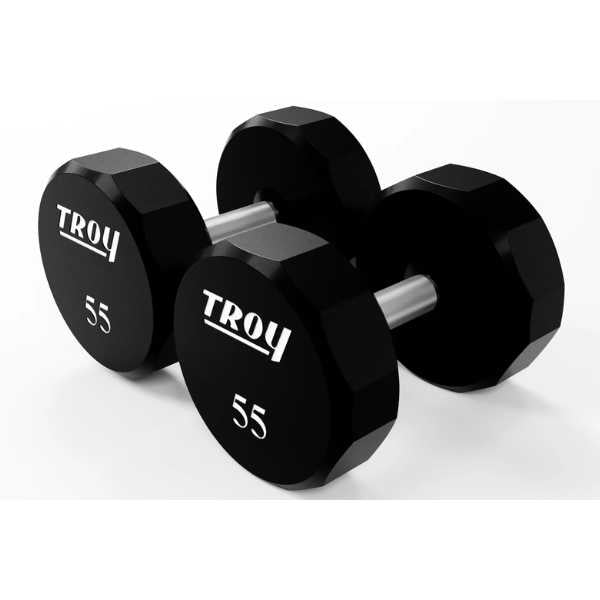 Troy Barbell 12- Sided Urethane Dumbbells TSD-U 55lbs