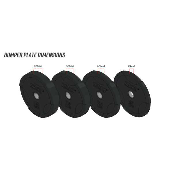 Troy Barbell Interlocking Olympic Rubber Bumper Plate Dimensions