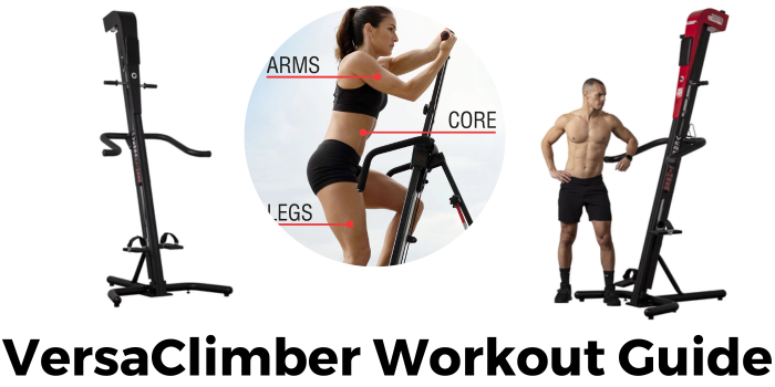 VersaClimber Workout Guide Featured Image With 2 Machines and a Woman Using One