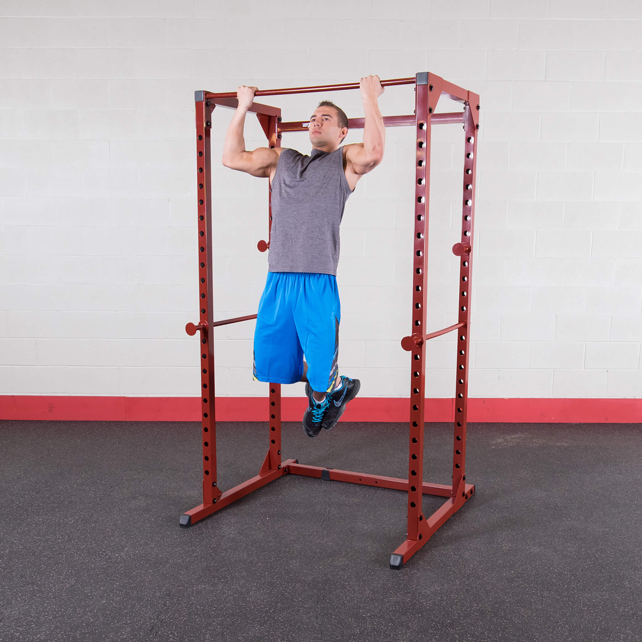 body solid best fitness power rack bfpr100 chin up