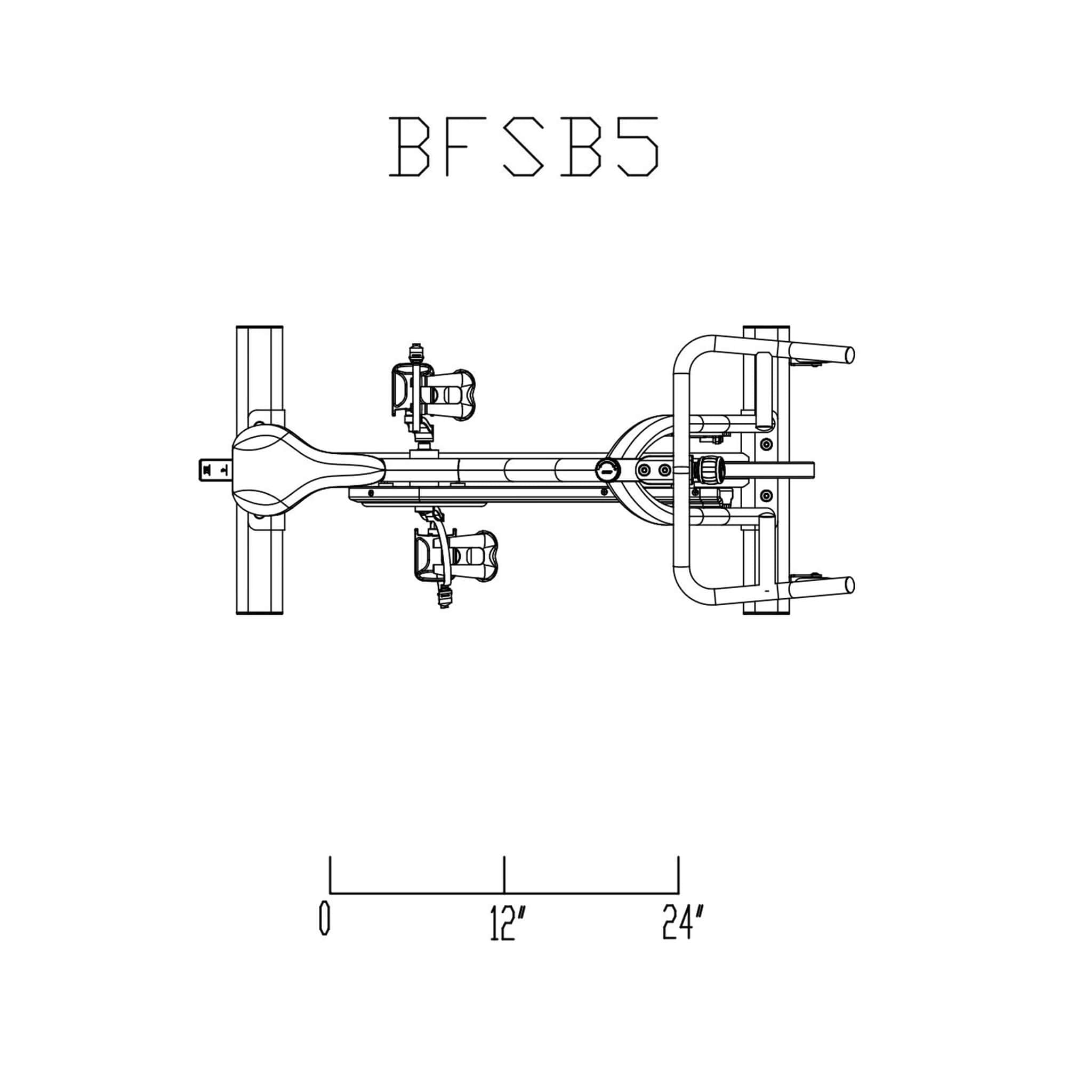 body solid bfsb5 indoor spin bike top view dimensions