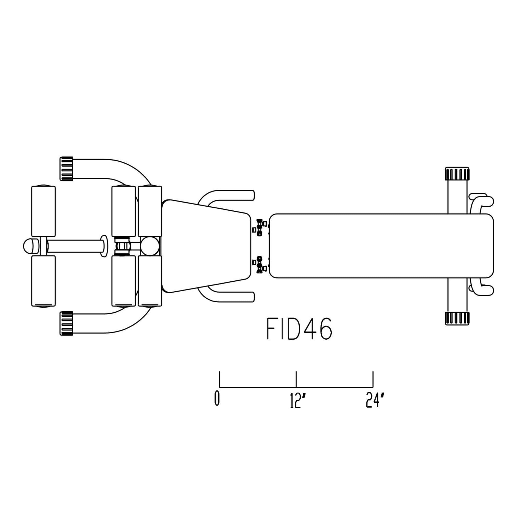 body solid leverage bench fid46 dimension