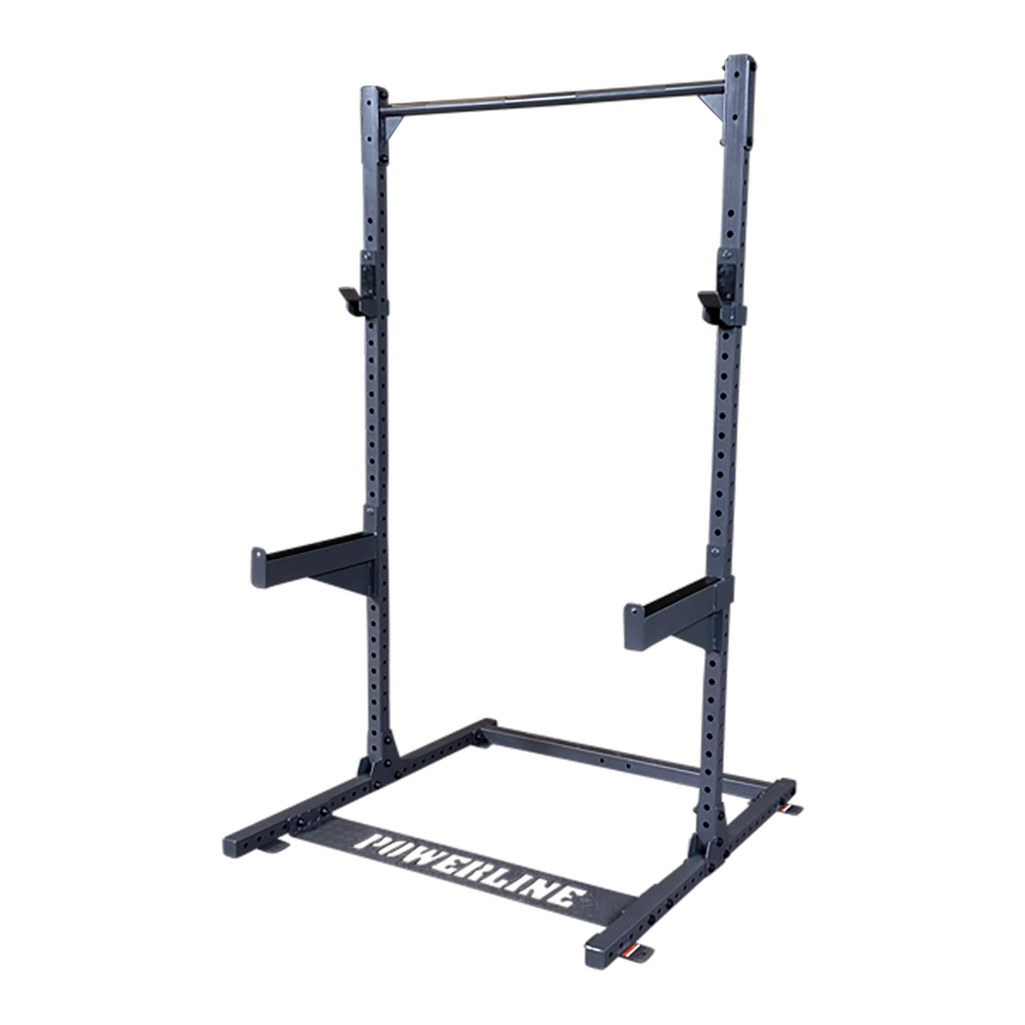 body solid powerline ppr500 half squat rack corner view white backgound