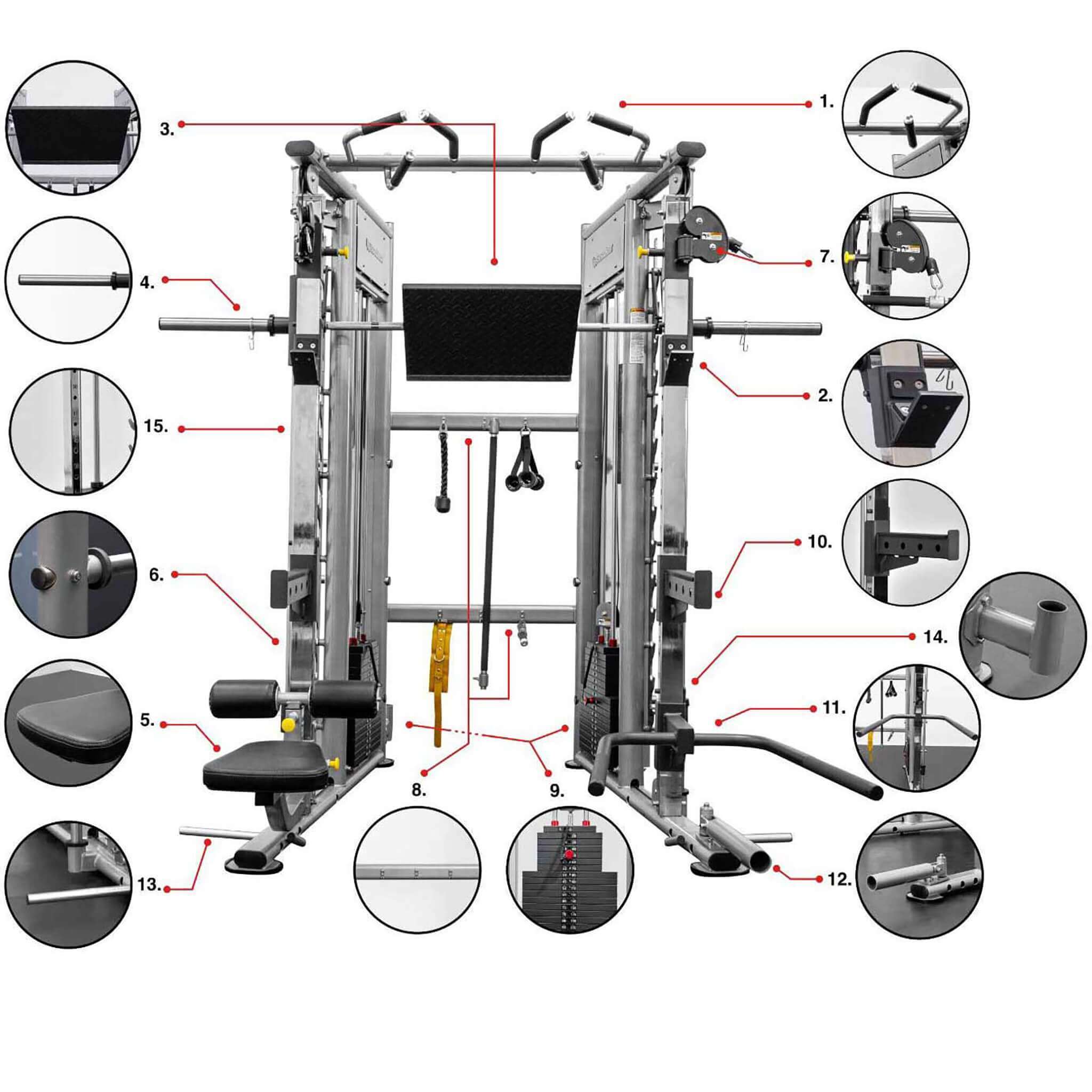 bodykore mx1162 universal home gym system components parts