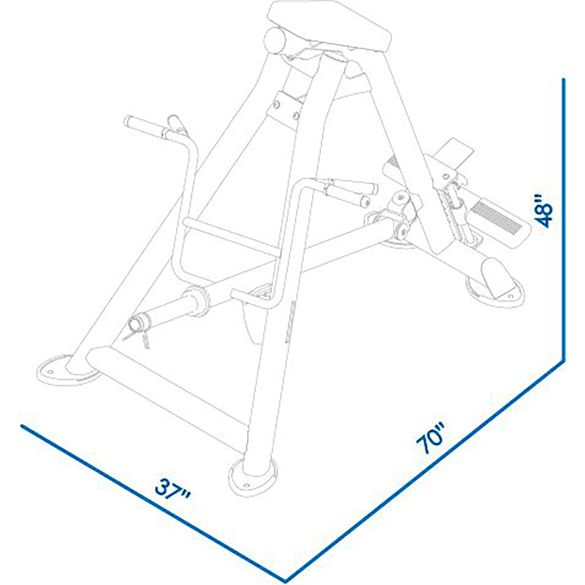 cf2173 standing t bar row dimension