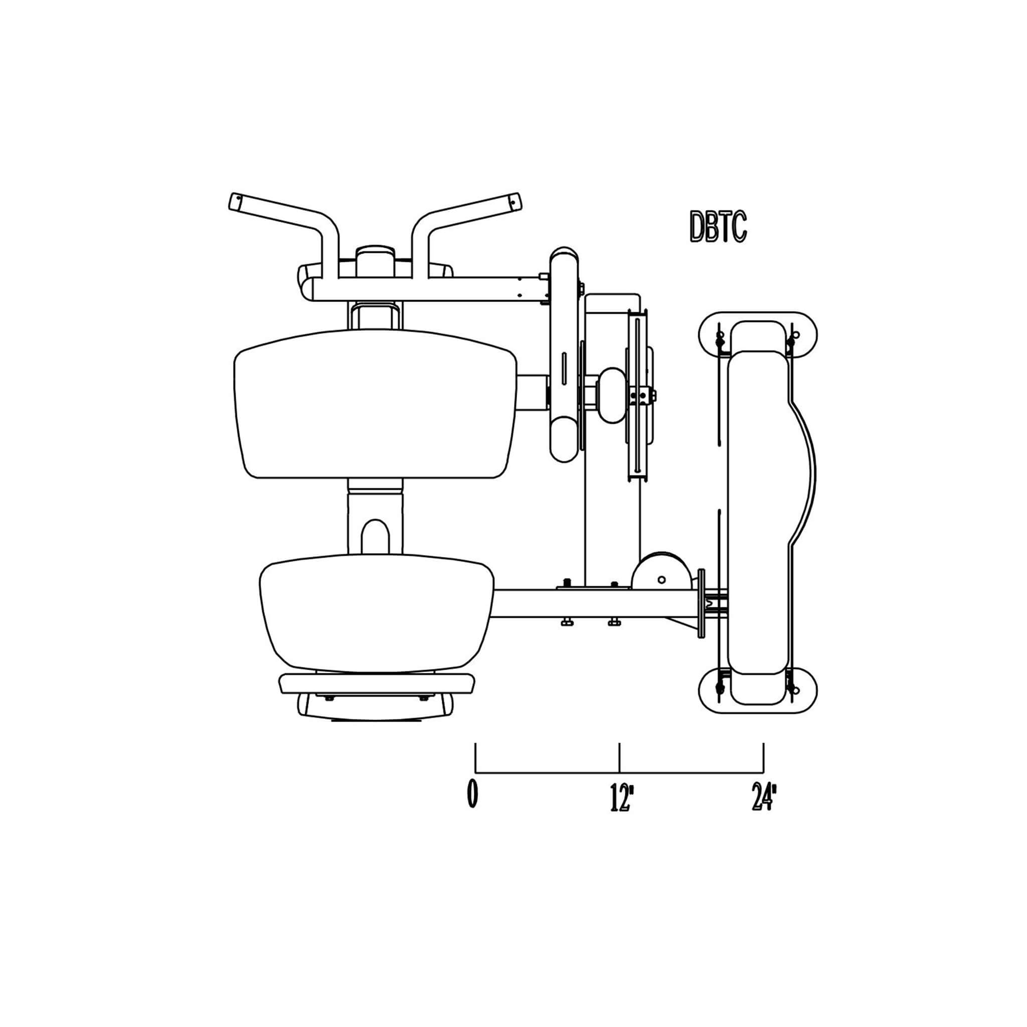 dbtc sf bicep and tricep machine dimensions