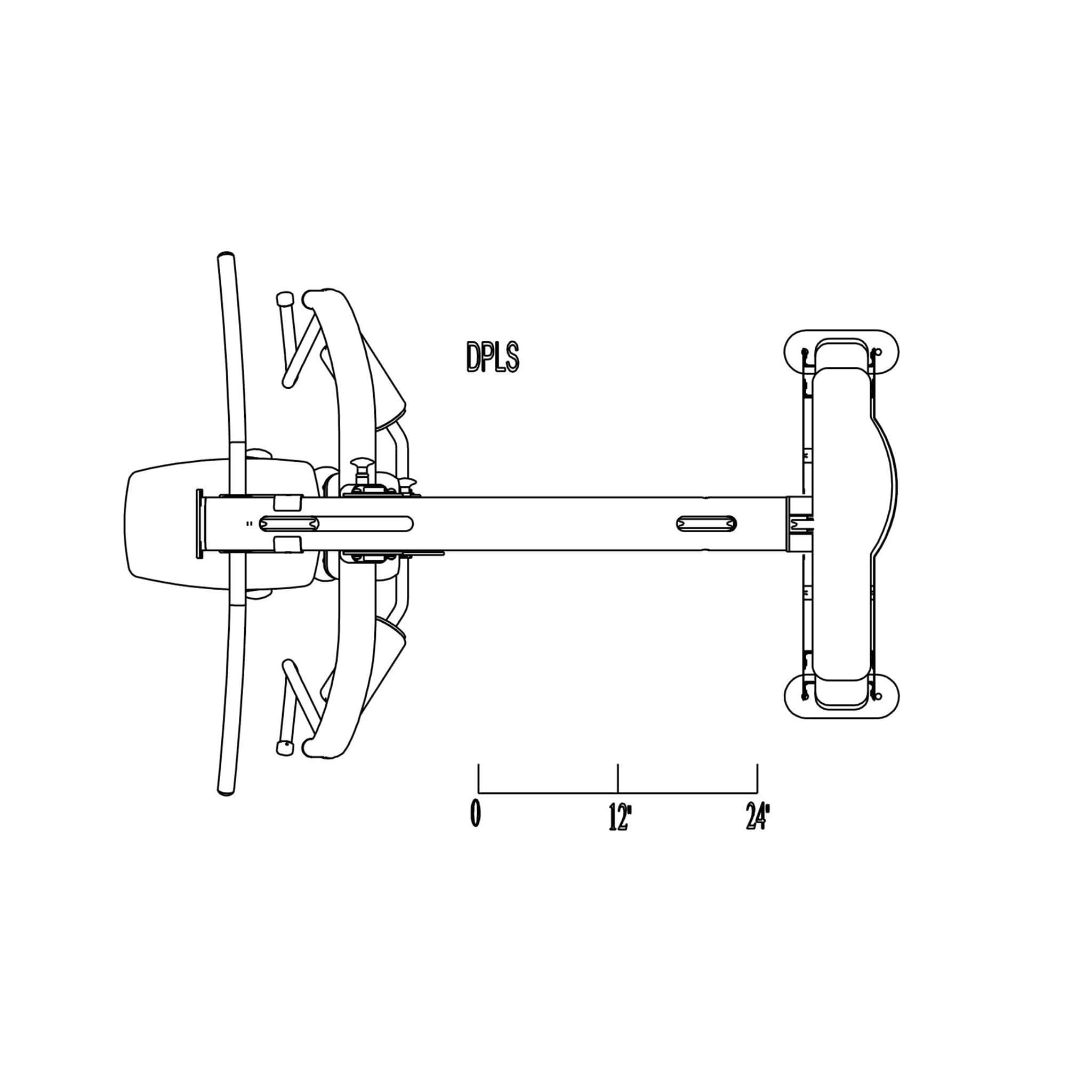 dpls sf vertical press and lat machine dimensions