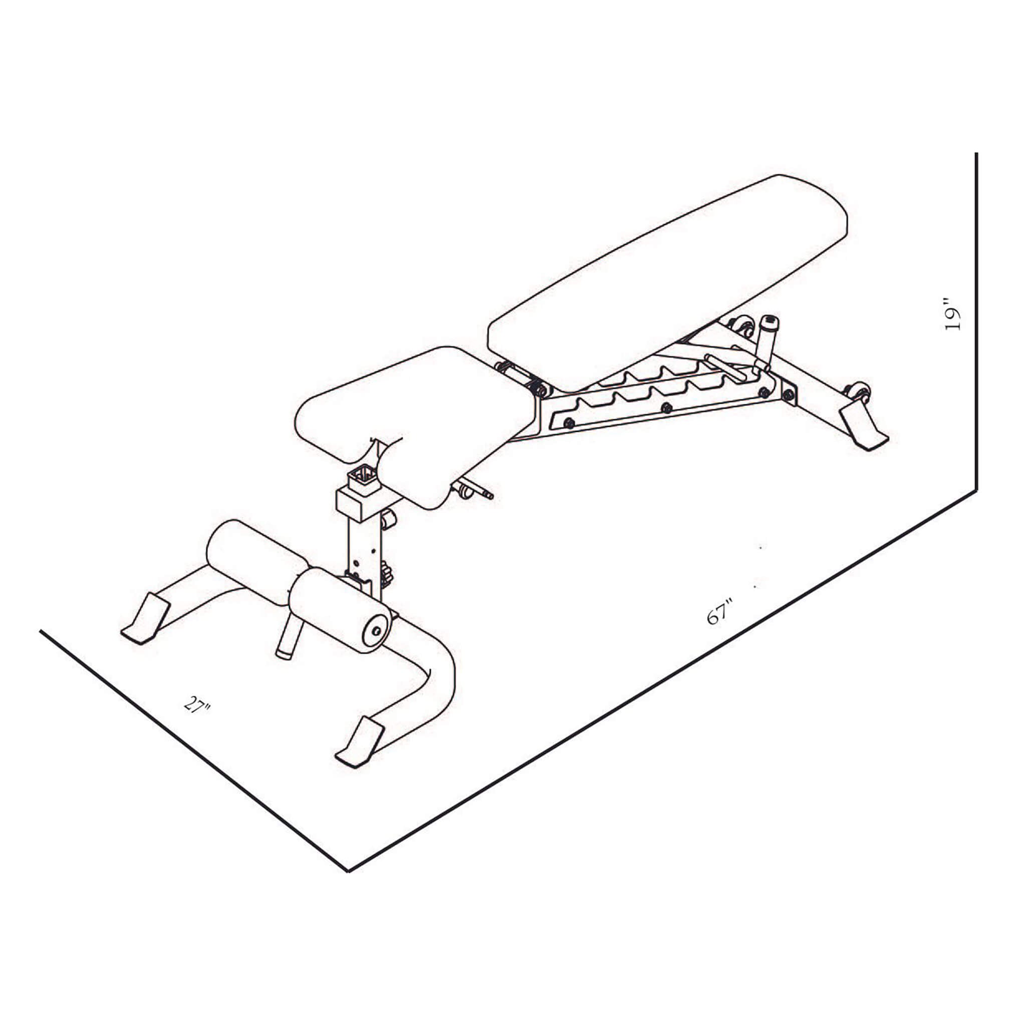 fid flat incline decline universal bench mx1169 dimensions