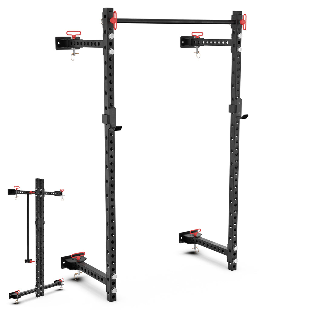 Synergee Wall Mounted Squat Rack With White Background