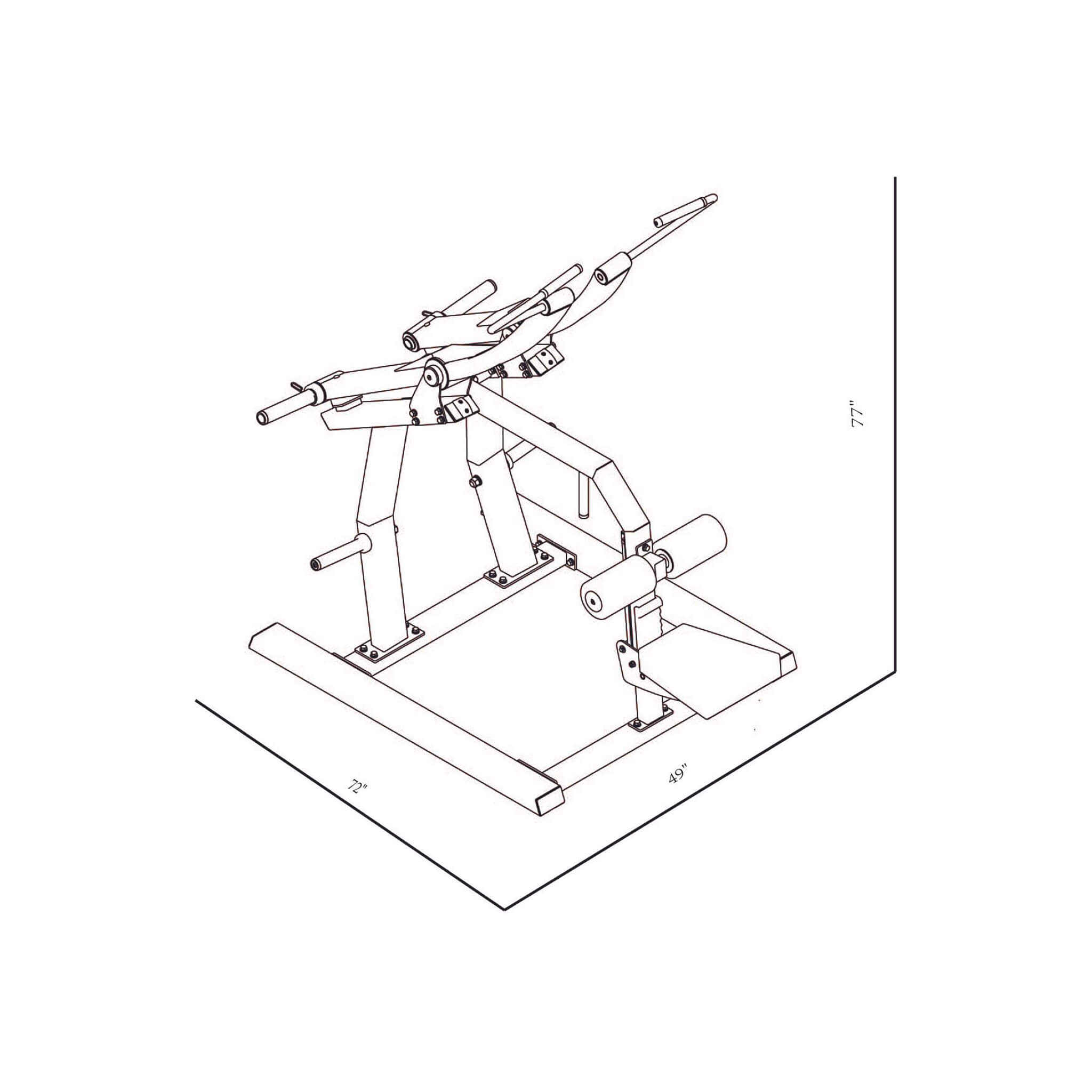 gr806 plate loaded pull down dimensions