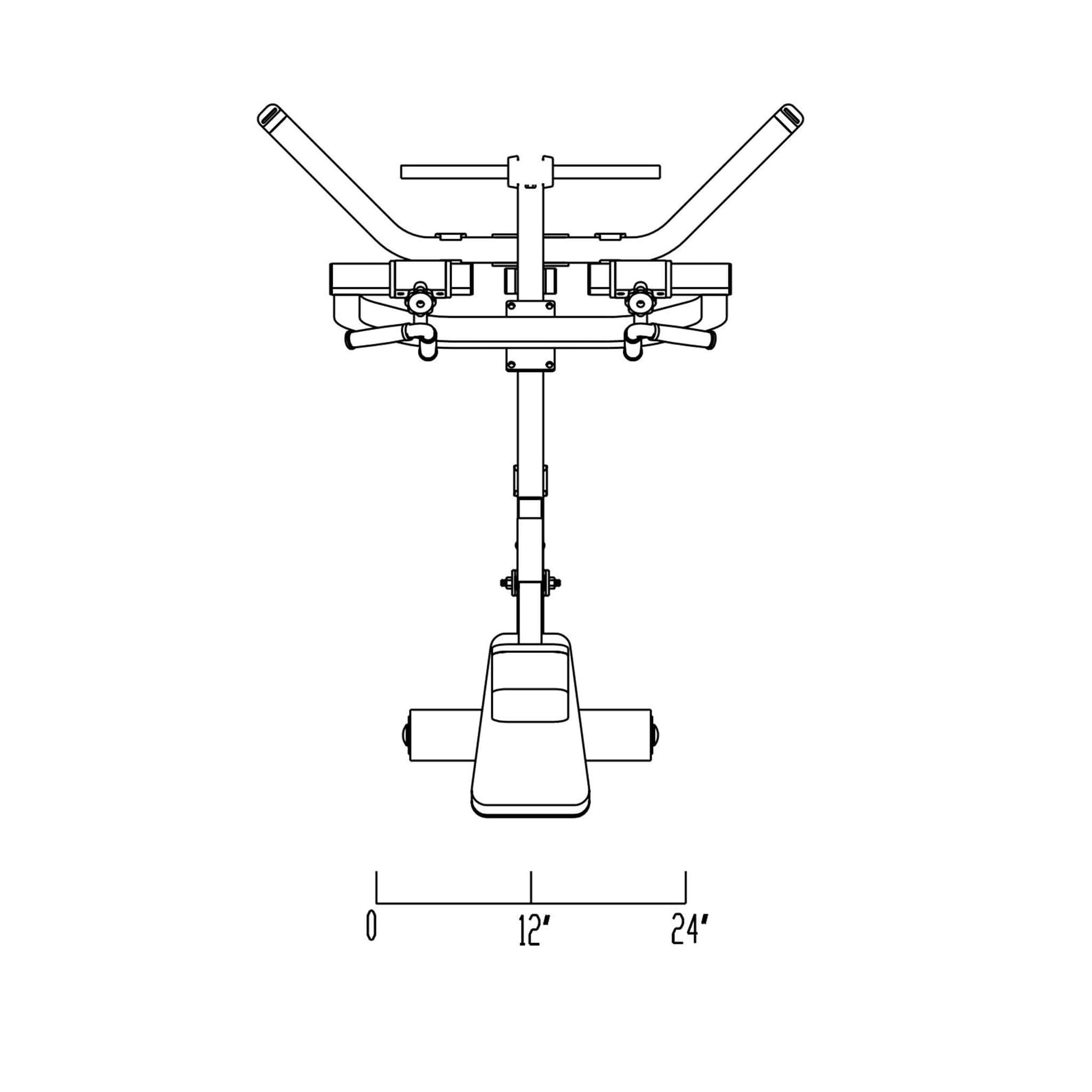 gsrm40 seated row machine dimension