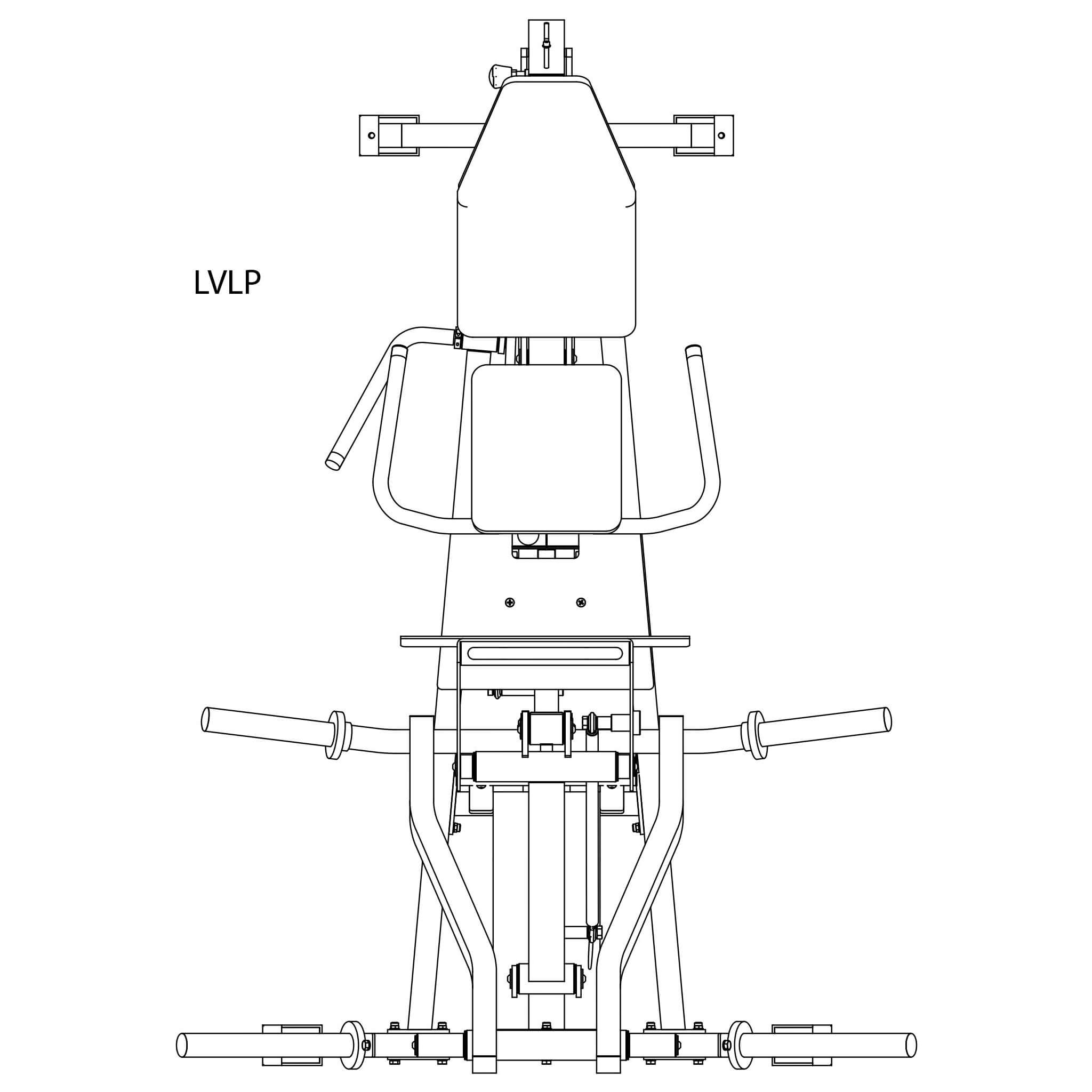 lvlp leverage horizontal leg press dimension