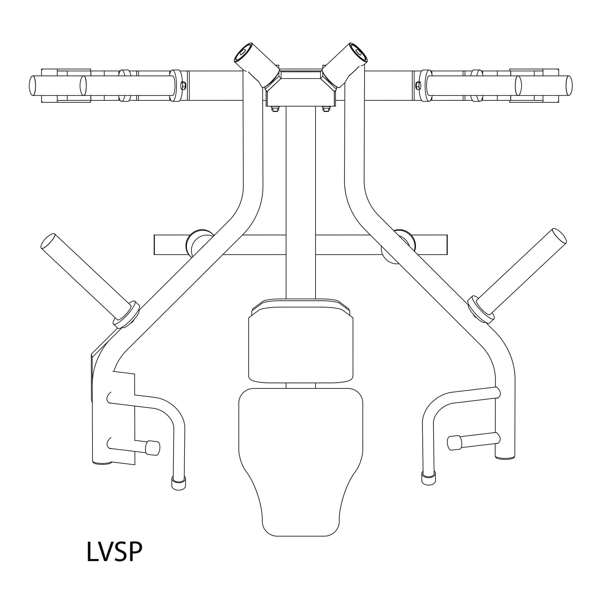 lvsp leverage shoulder press dimensions