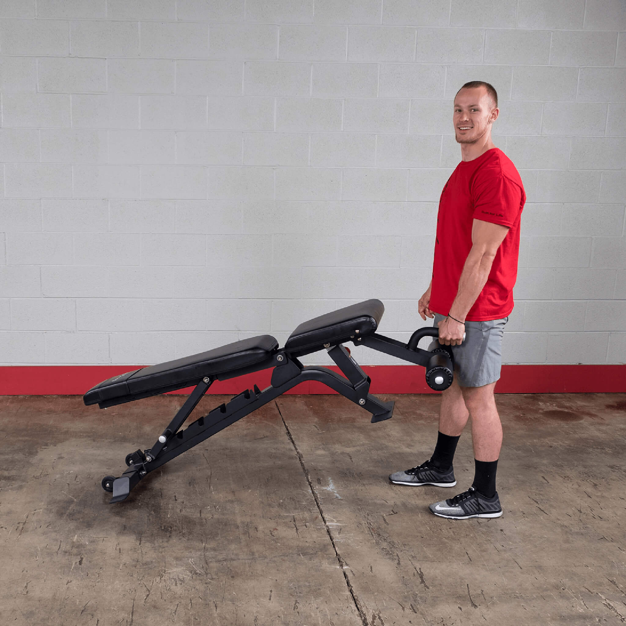 pro clubline heavy adjustable bench sfid425 easy transport