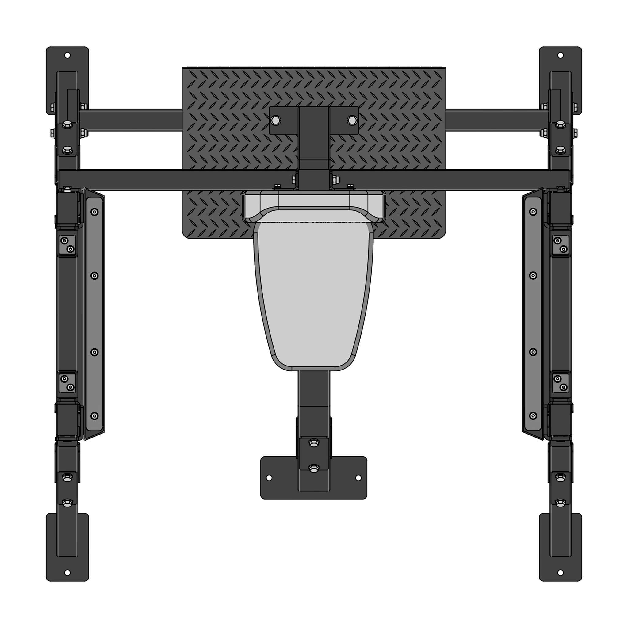 pro clubline sosb250 shoulder olympic bench top view