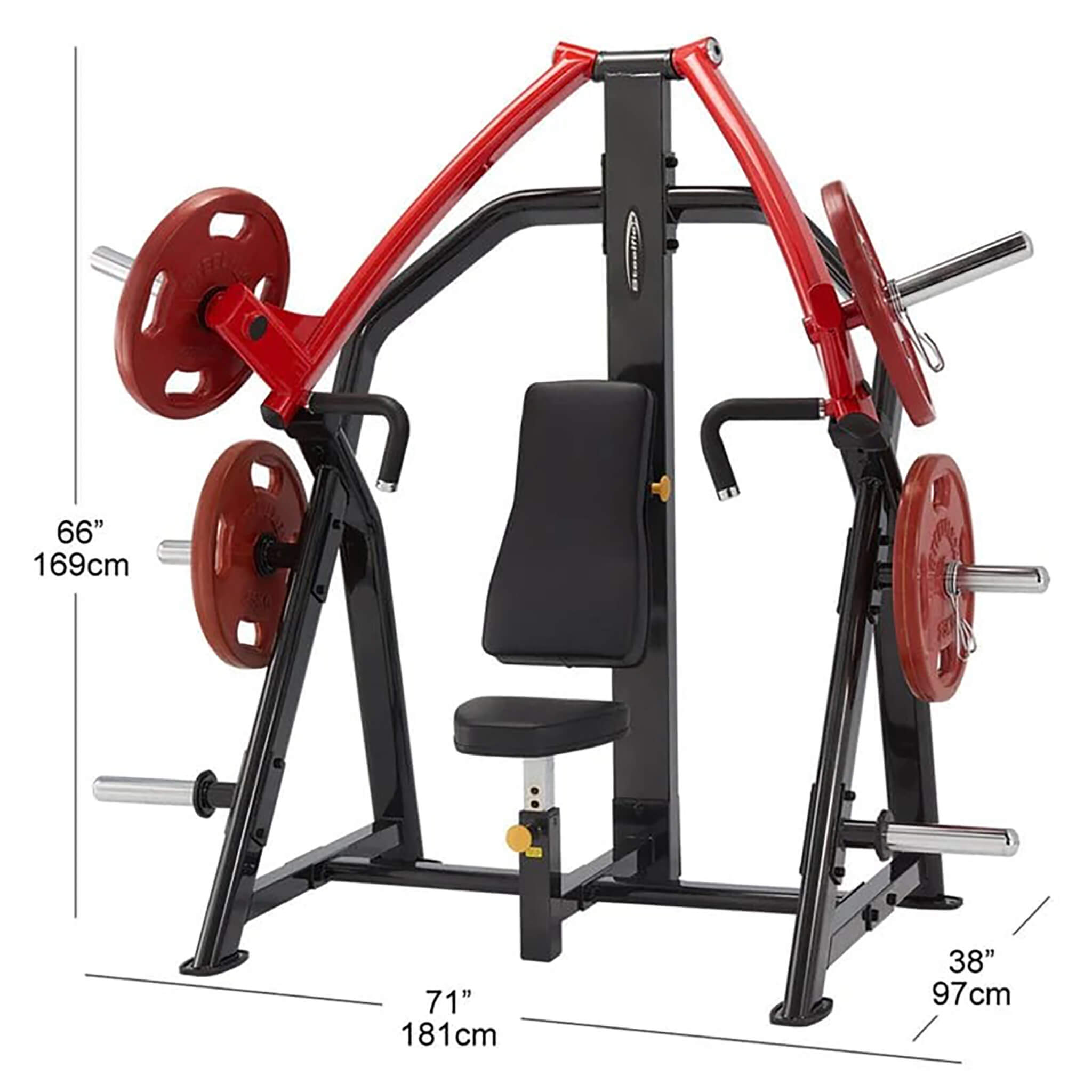 psip plate loaded incline chest press machine dimensions