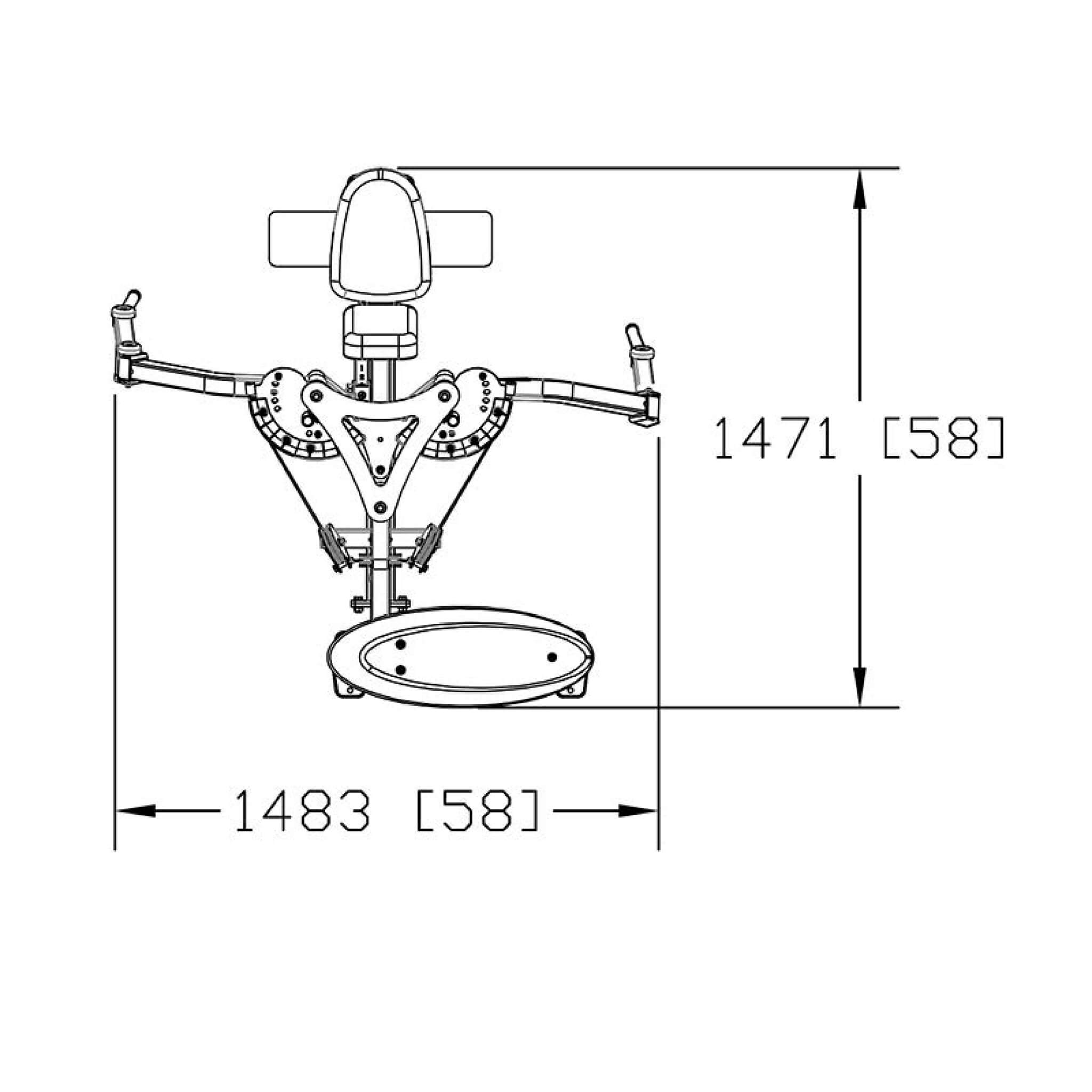 s2pec pro clubline pec deck and rear delt dimensions