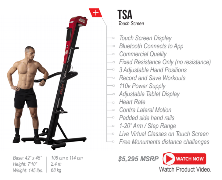 Versaclimber TSA Feature list