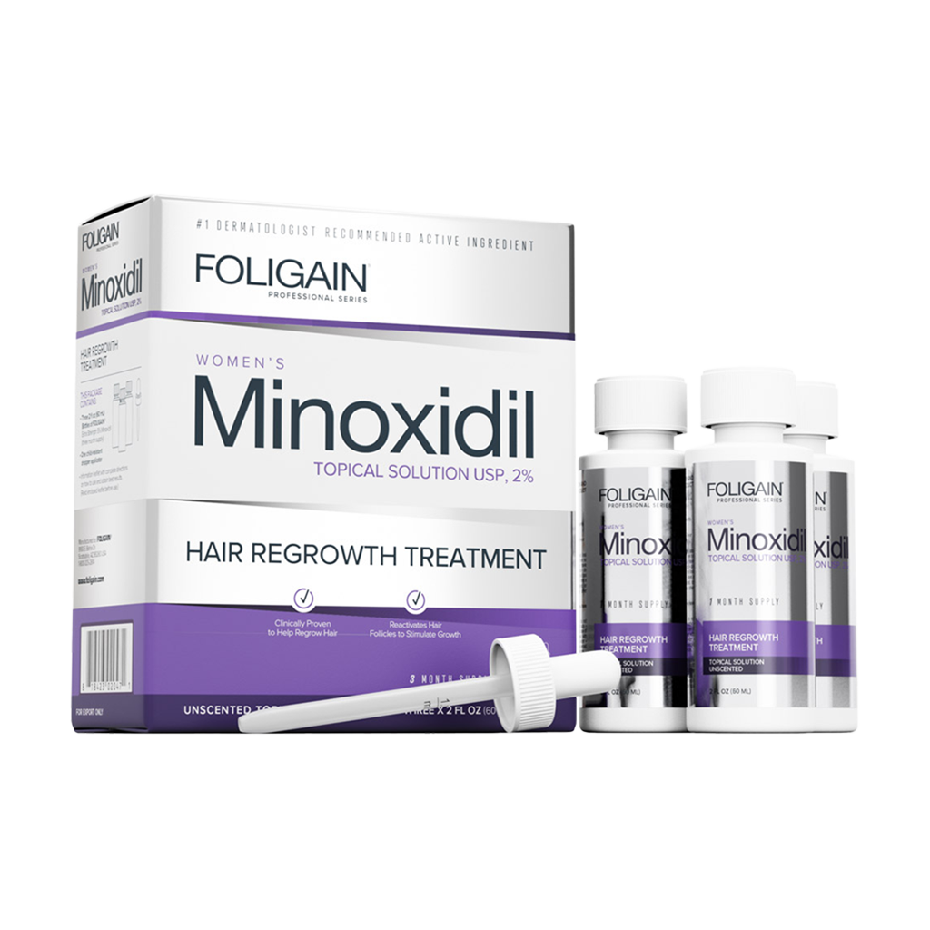 foligain minoxidil 2% hair regrowth treatment for women 1