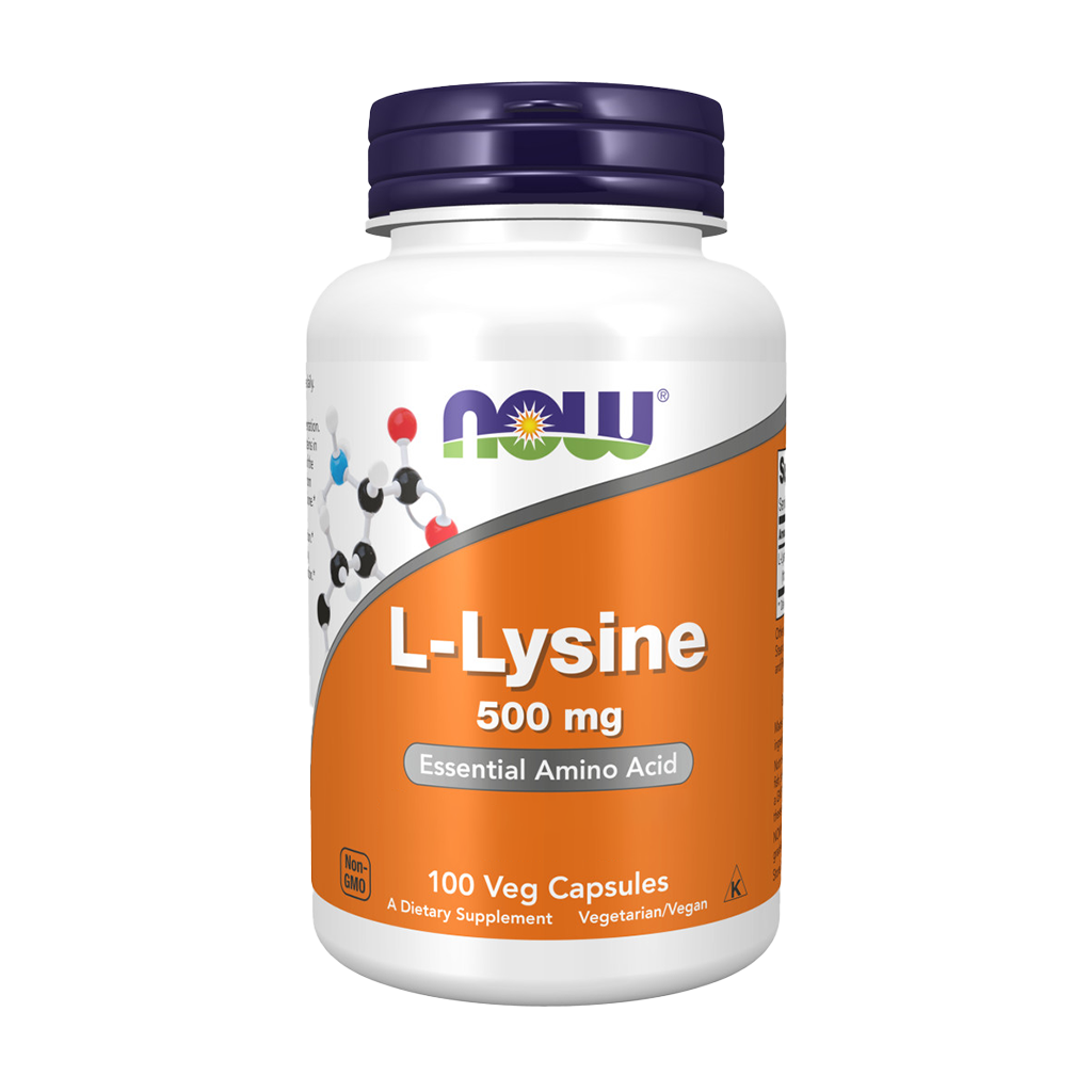 NOW Foods L-Lysine (L-Lysine Monohydrochloride) 500 mg Front