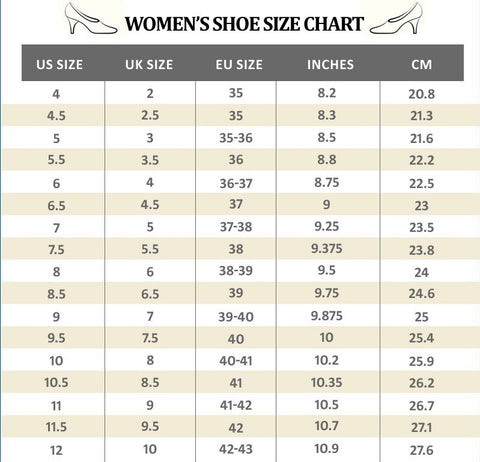 Sizing Chart – Krusch Boutique