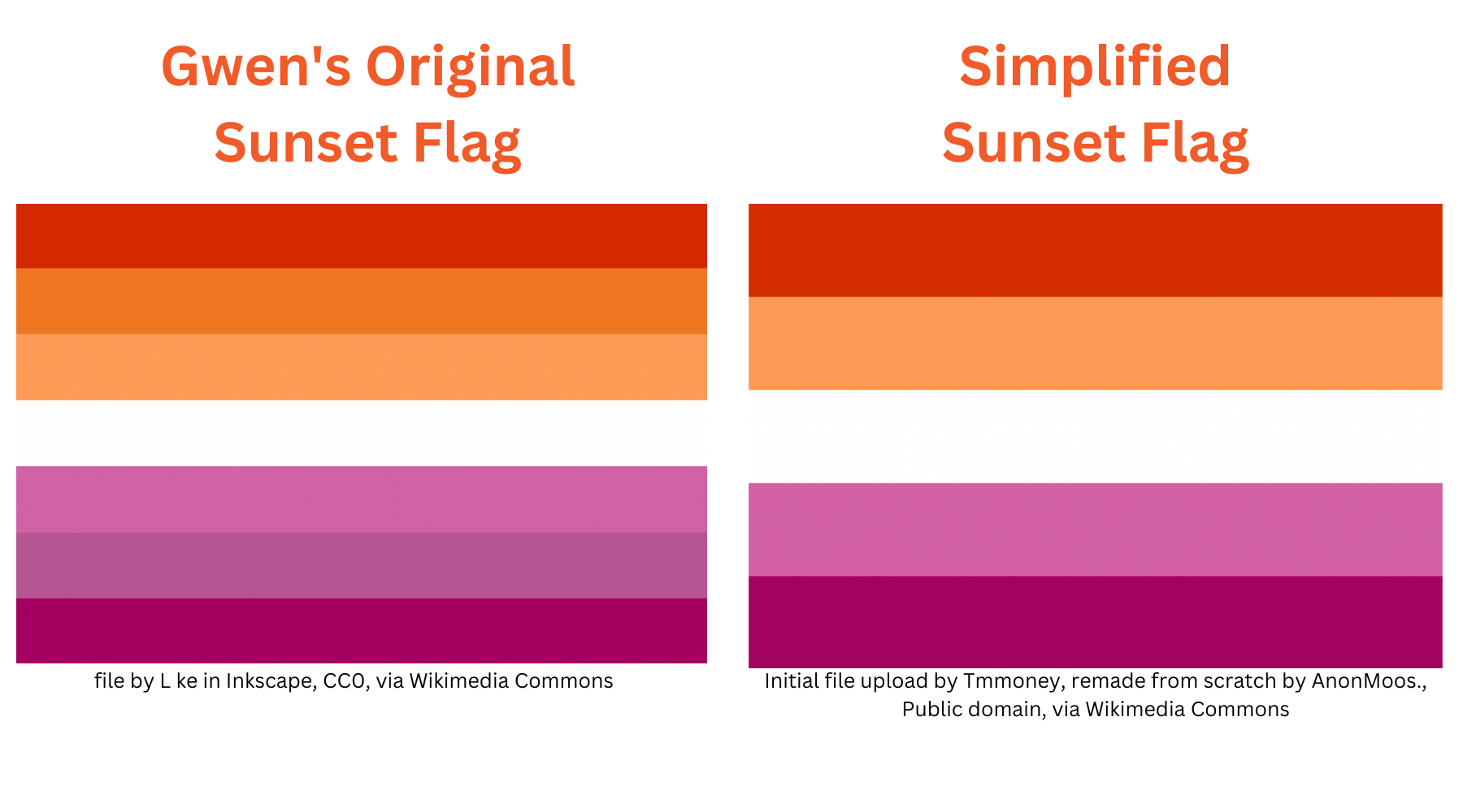 the sunset lesbian flag