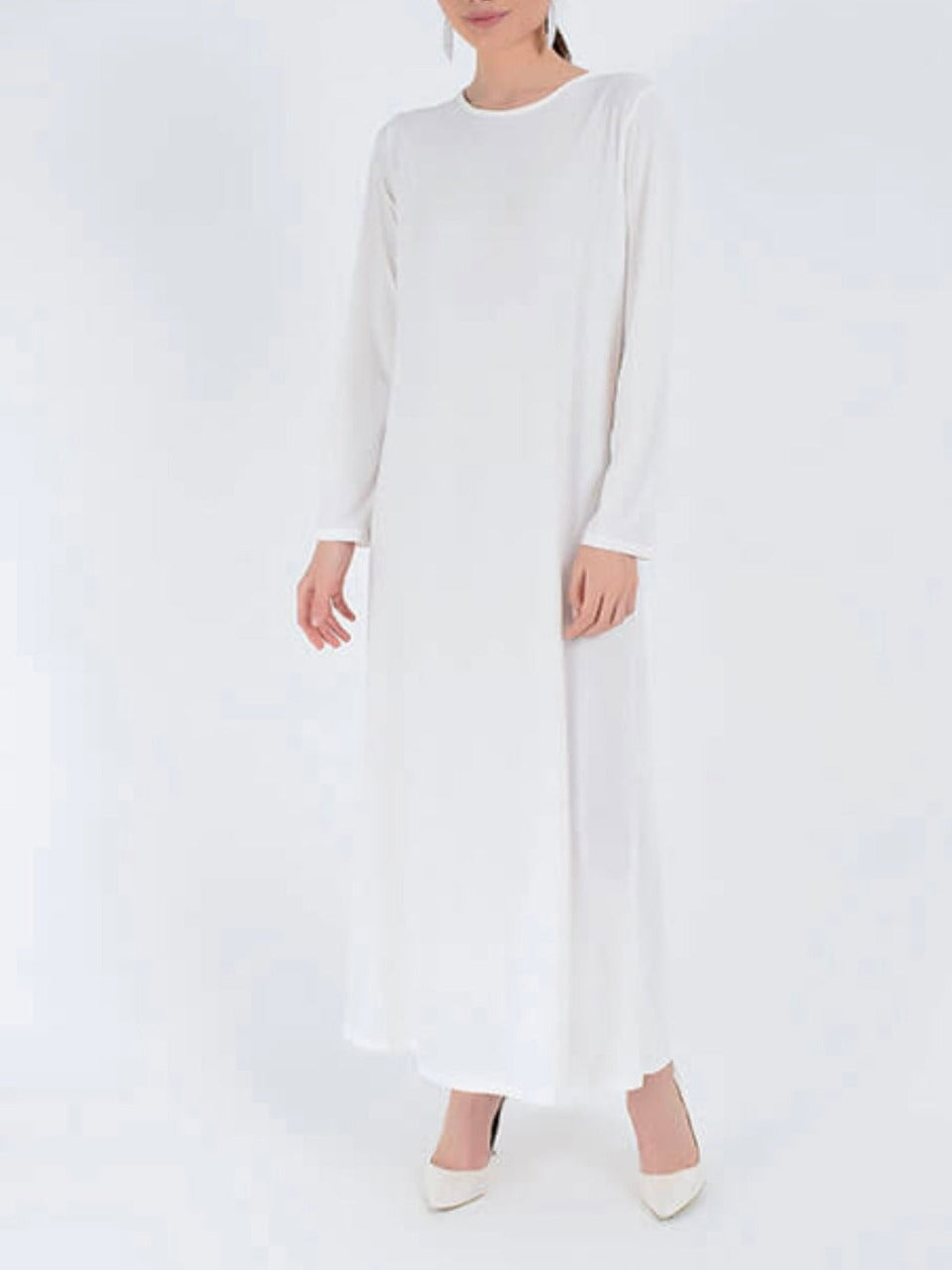 White/Off White Basic Dress