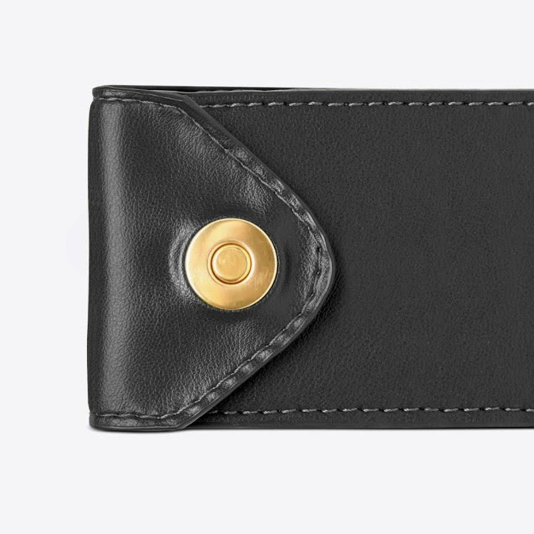 Black Cactus Leather Card Holder - WoodWatch