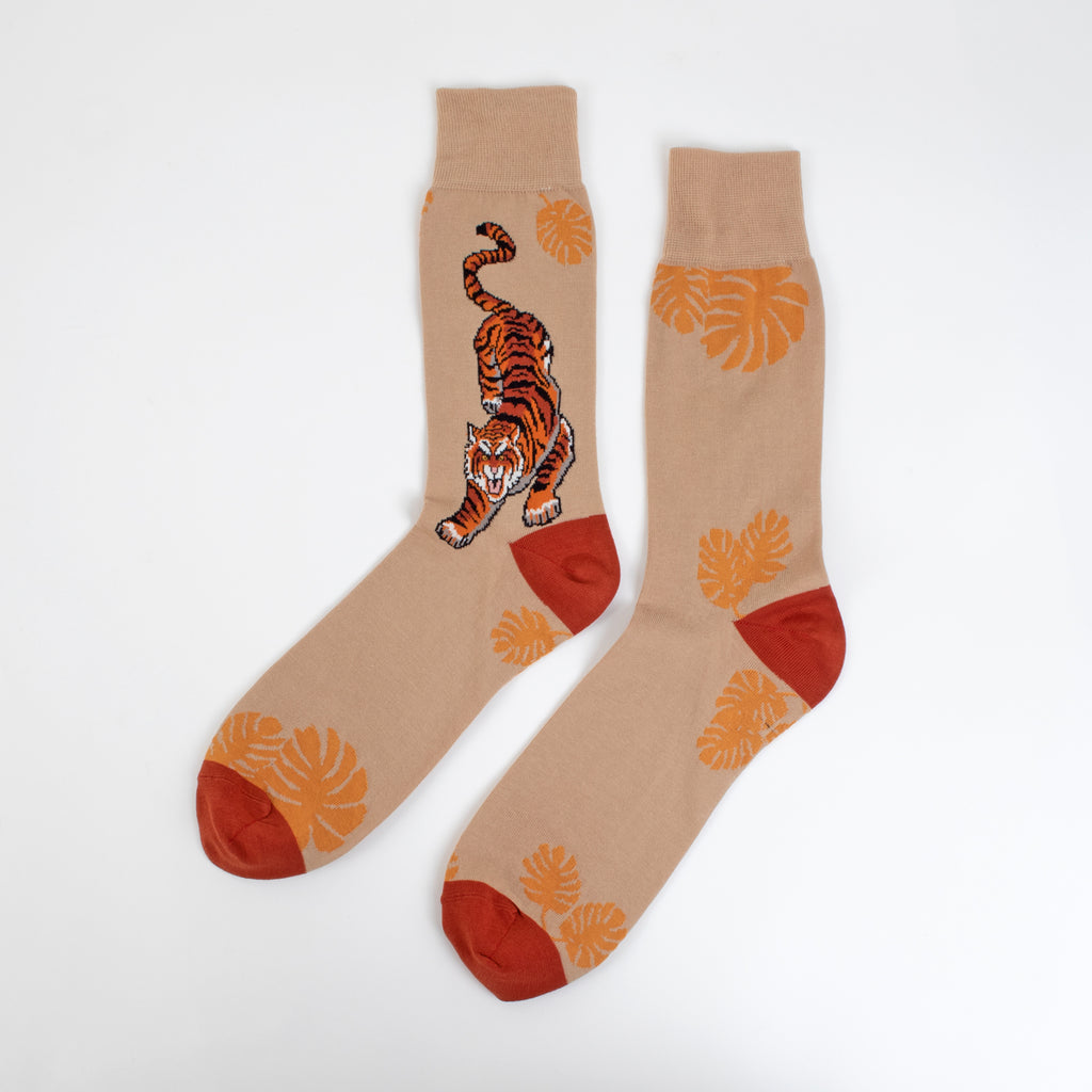 Tiger Socks, Orange - By Parquet. – Well Done Goods, by Cyberoptix