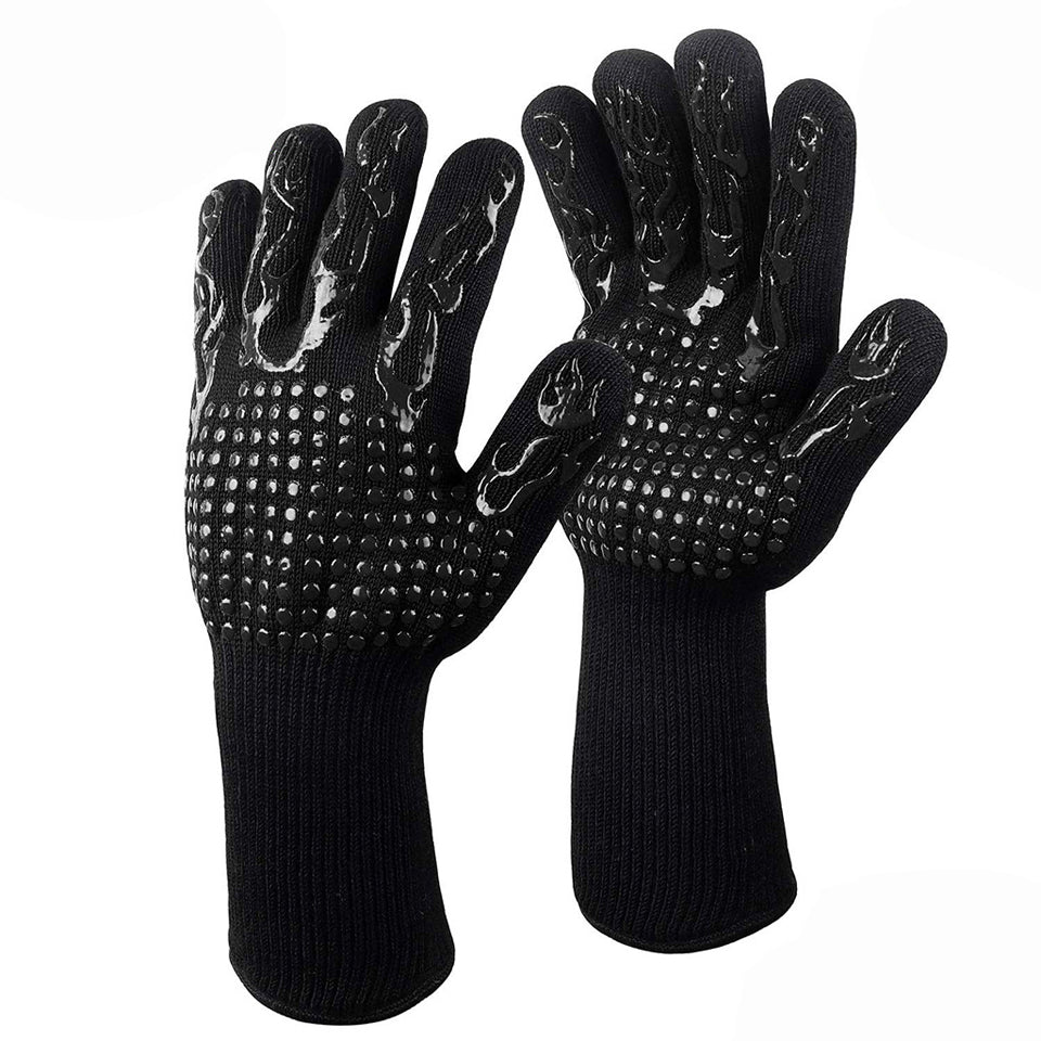 Heat Insulation Gloves Oven Gloves Silicone BBQ High Temperature Resistant Gloves Heat Resistant Gloves Cooking Gloves
