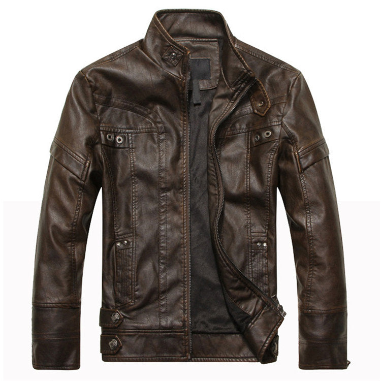 Mountainskin Men's Leather Jackets Motorcycle PU Jacket Male Autumn Casual Leather Coats Slim Fit Mens Brand Clothing SA588