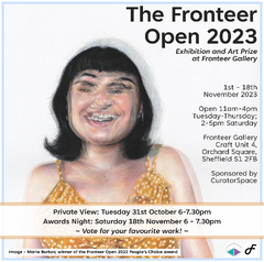 Flyer for Fronteer Open 2023 exhibition