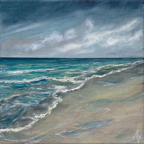 Seascape painting square format