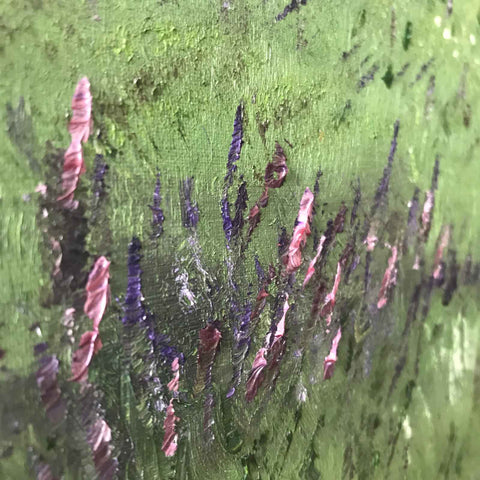 Close-up of painting palette knife textures