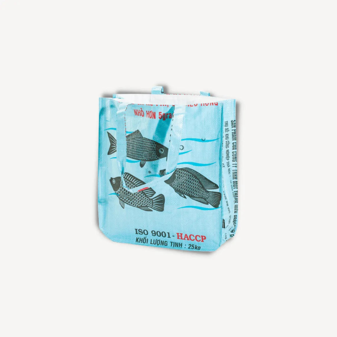 Simple Tote - Sky Blue Fish