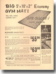 Morley Athletic vintage gym mat ad