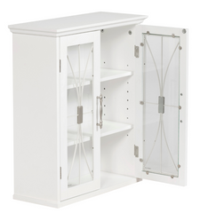 Delaney Two-Door Removable Wall Cabinet in White