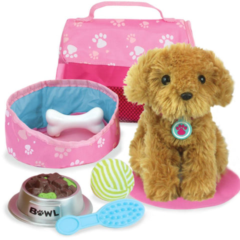 Sophia’s- 18” Doll – Puppy Dog and Carrier Set – Pink