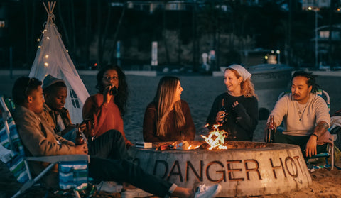 People around the firepit