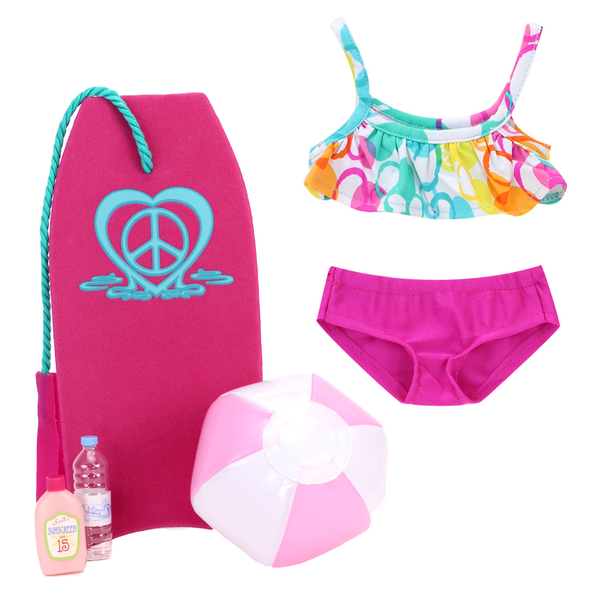 Sophia's - 18 Doll - Travel Suitcase Set - Hot Pink