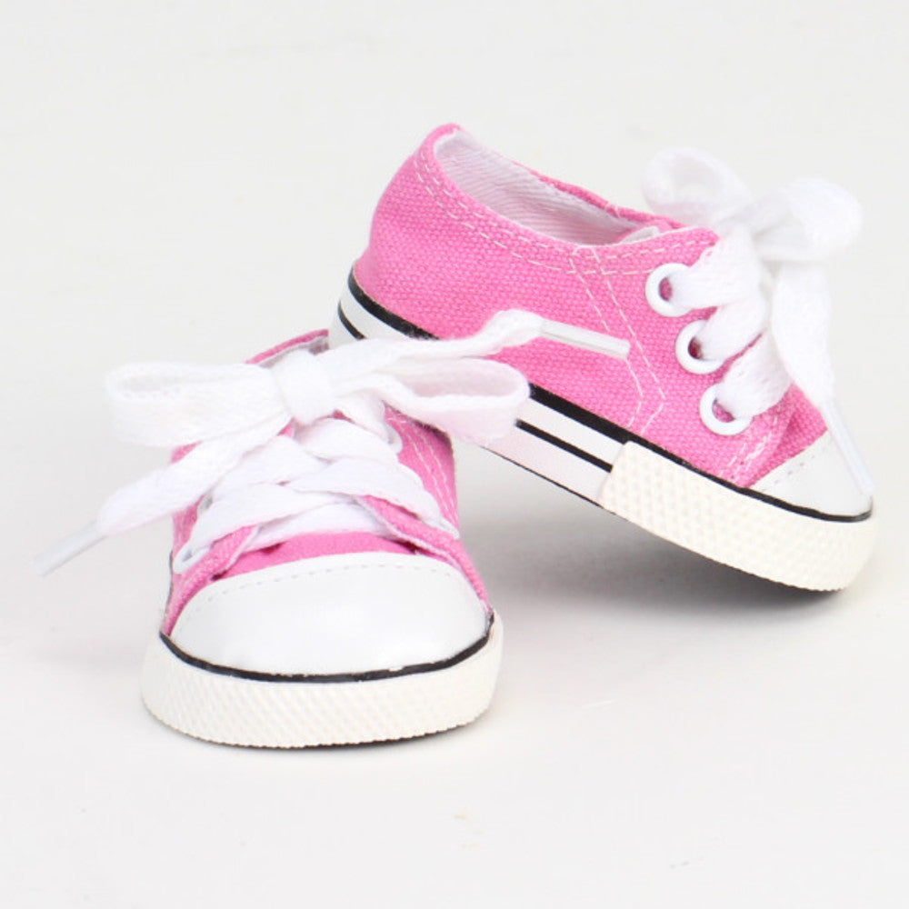 Sophia's Sophia S Doll Sequin Tennis Sneaker With Laces And Imitation  Leather Toe Cap Shoes For 18 Dolls, Silver
